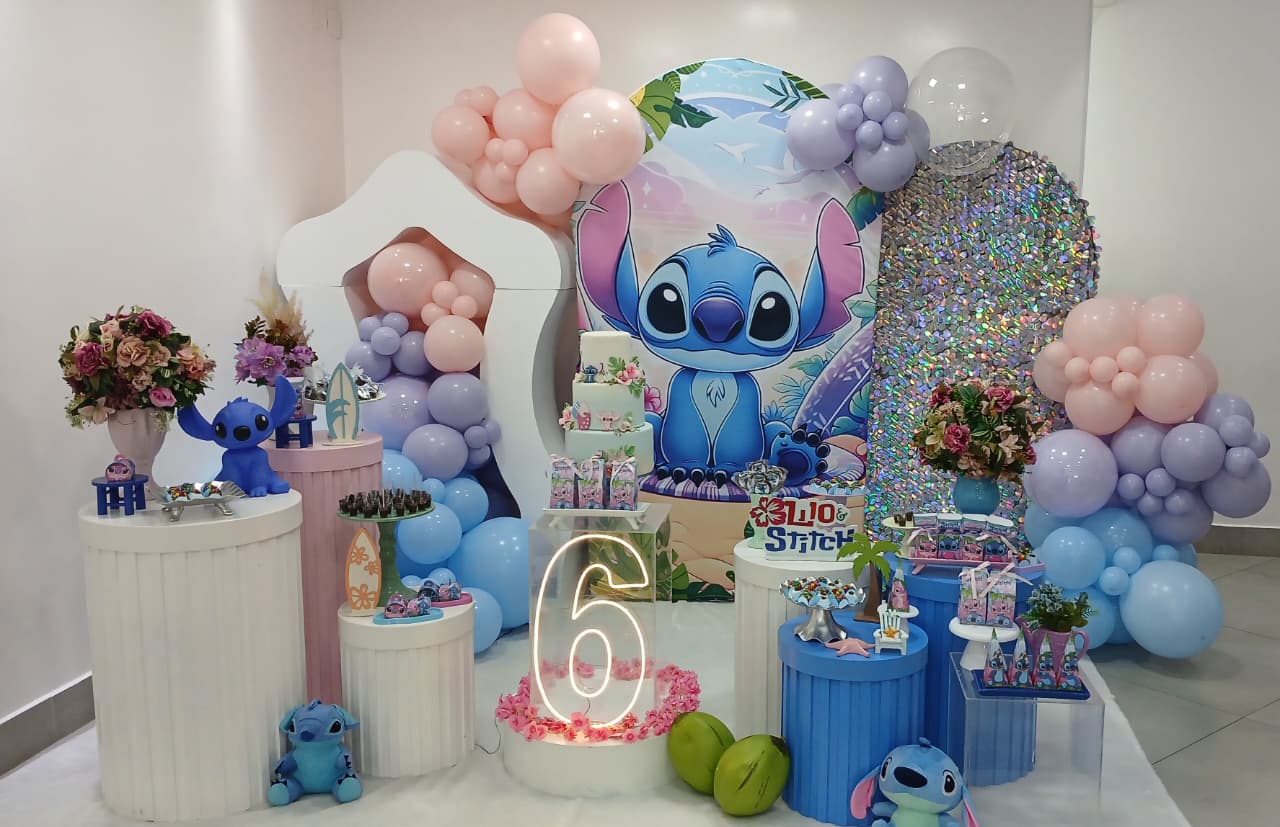 Aniversário de 6 anos tema stitch